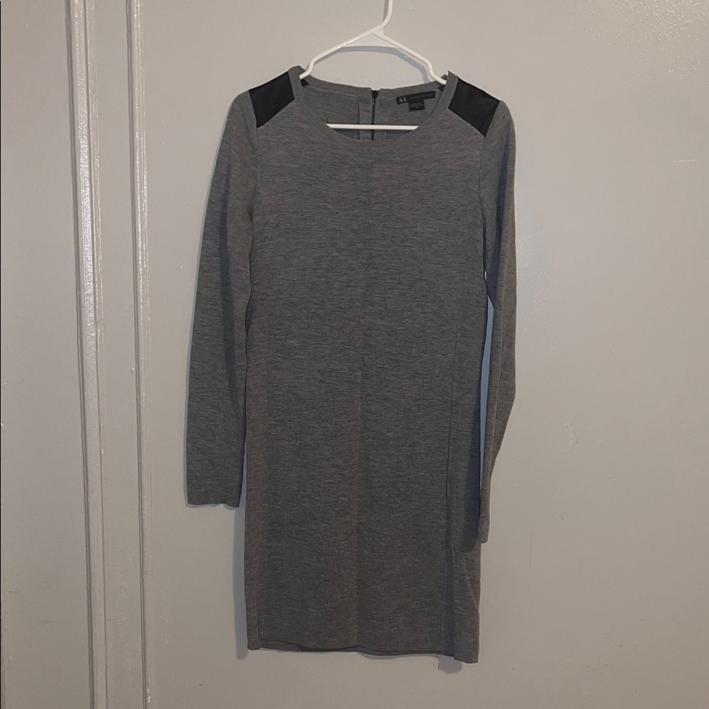 Armani Exchange Gray Sweater Dress